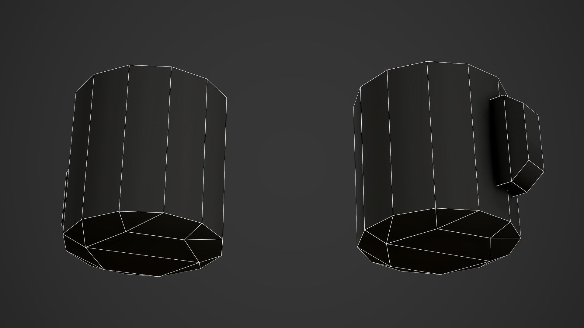 Old Cup Low Poly Mobile Ready Low-poly 3D model_4