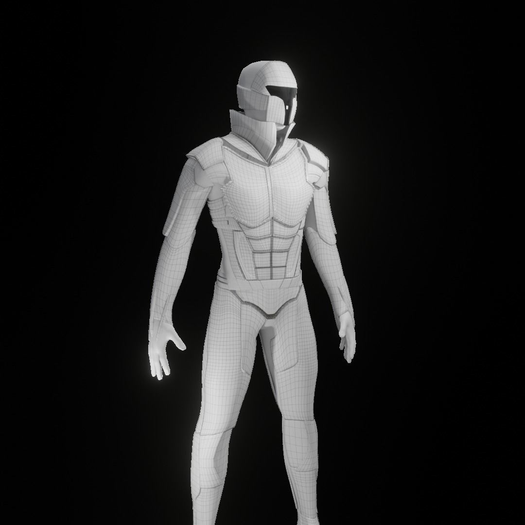 Robot - Sci Fi Armor - Rigged 3D model_12
