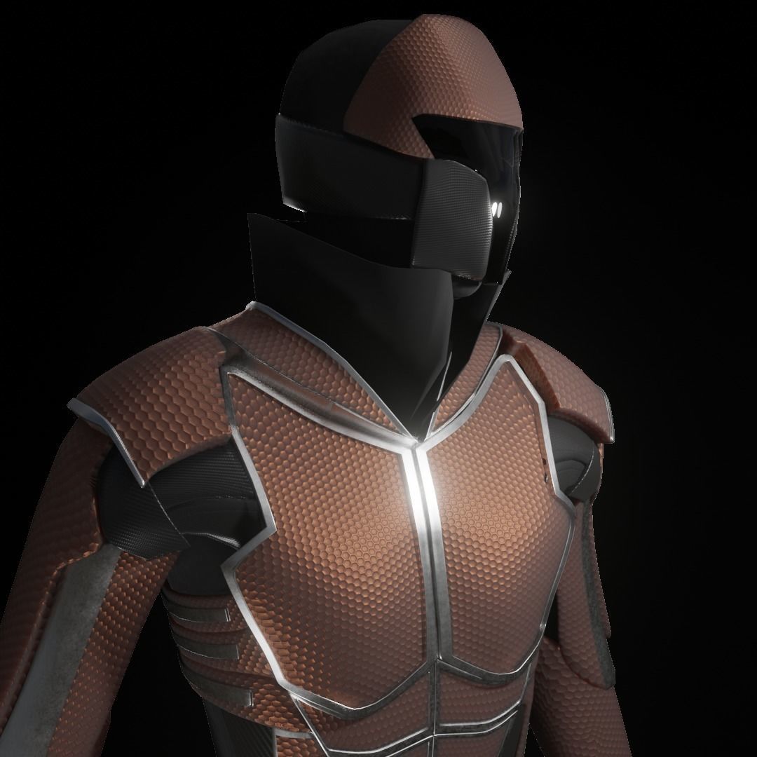 Robot - Sci Fi Armor - Rigged 3D model_10