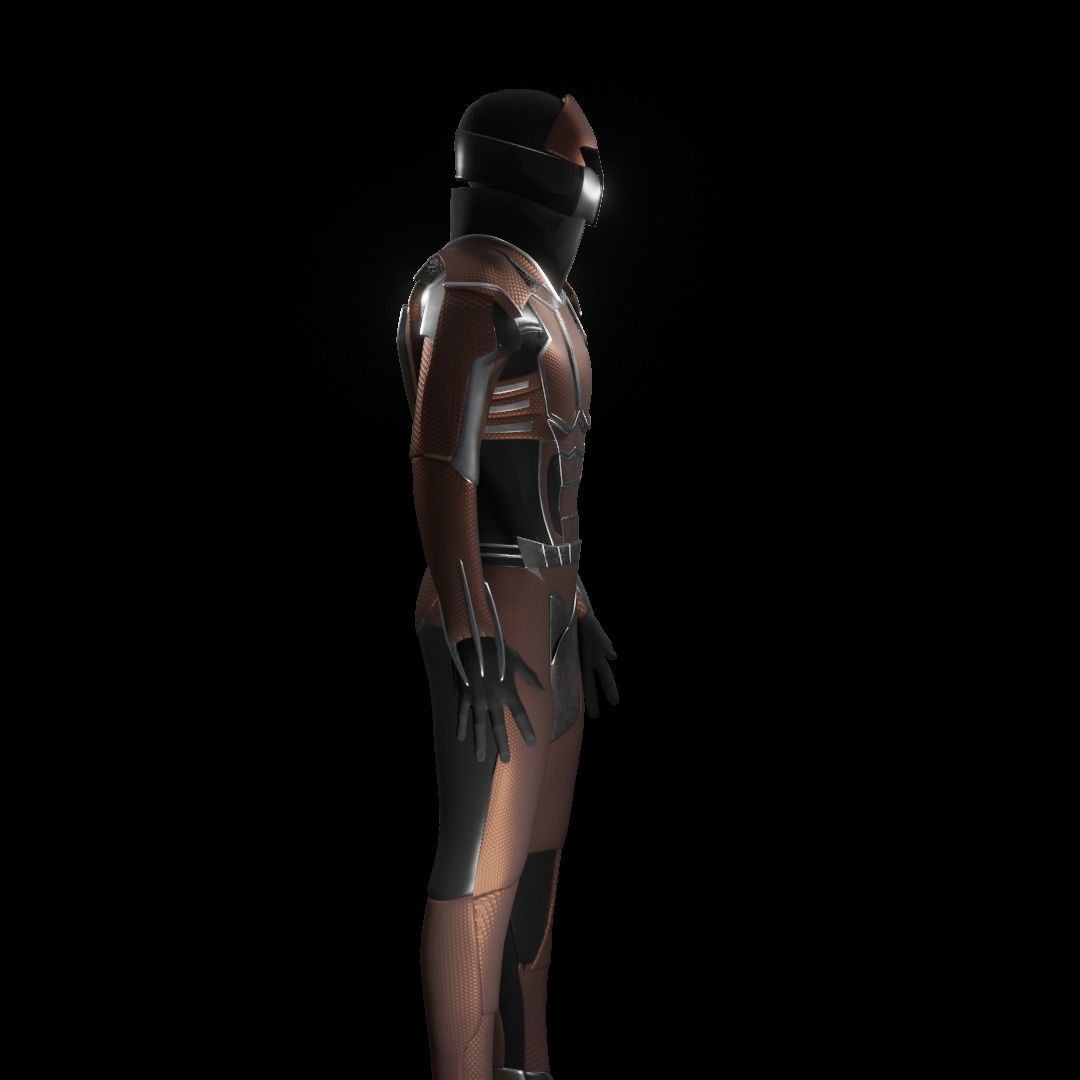 Robot - Sci Fi Armor - Rigged 3D model_7