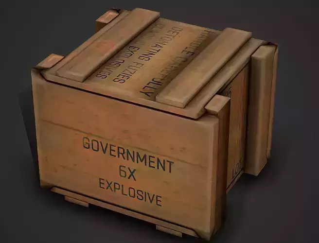 Ammo Crate 02 Low Poly Mobile Ready Low-poly 3D model