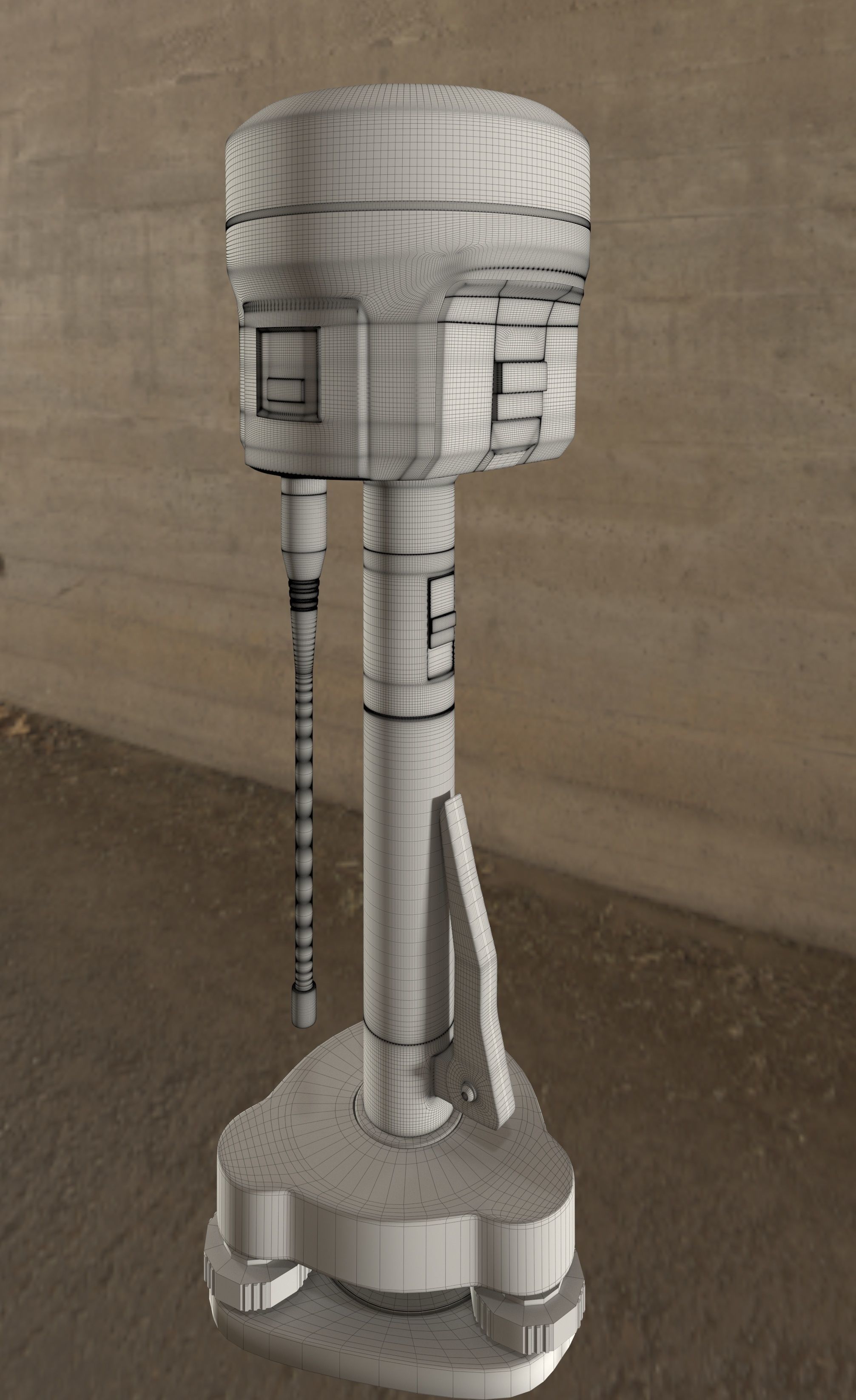 Trimble gnss receiver 3D model_11