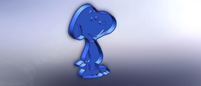 Cookie cutter- snoopy 100 3D print model