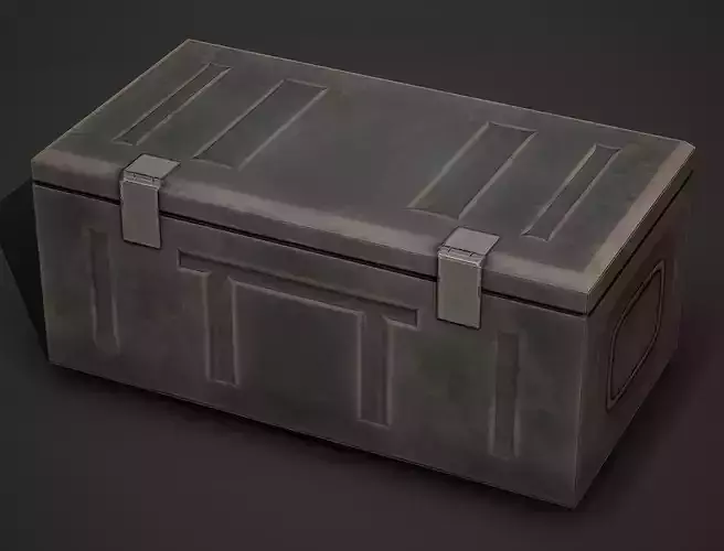 Ammo Crate 03 Low Poly Mobile Ready Low-poly 3D model