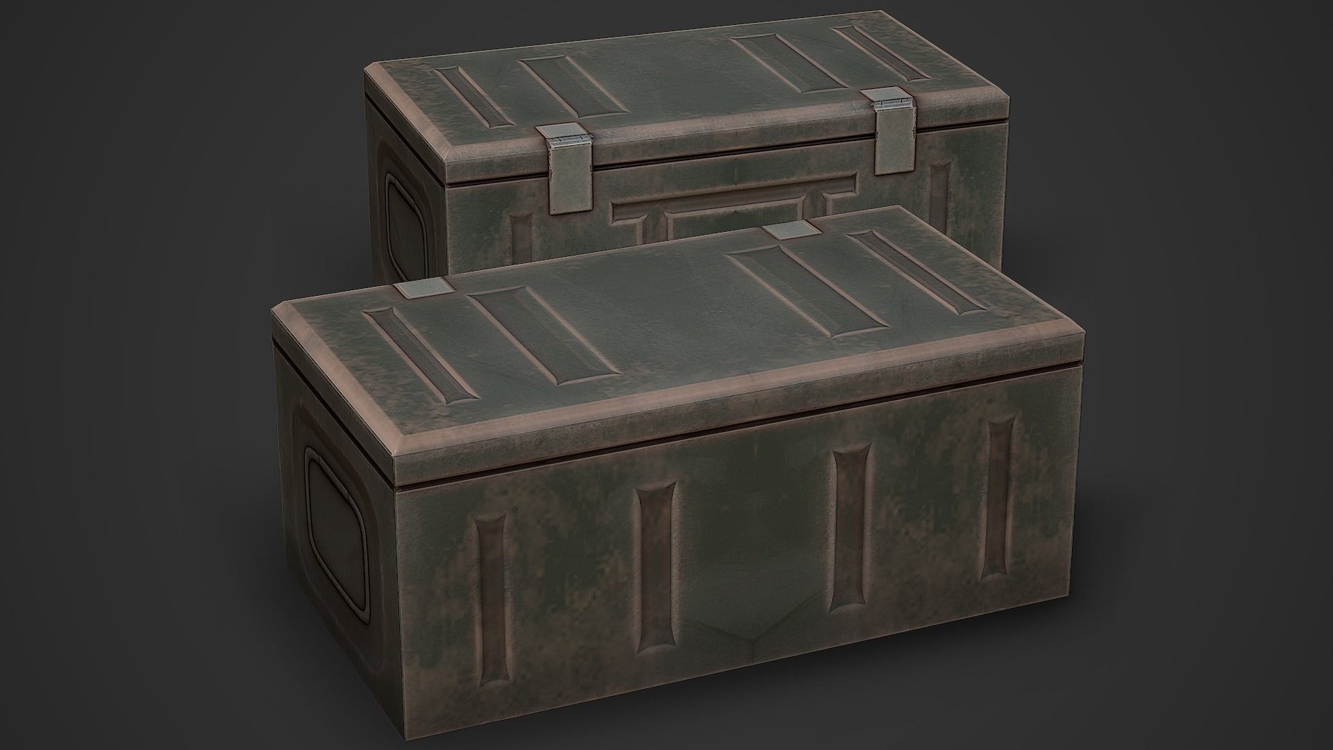 Ammo Crate 03 Low Poly Mobile Ready Low-poly 3D model_4