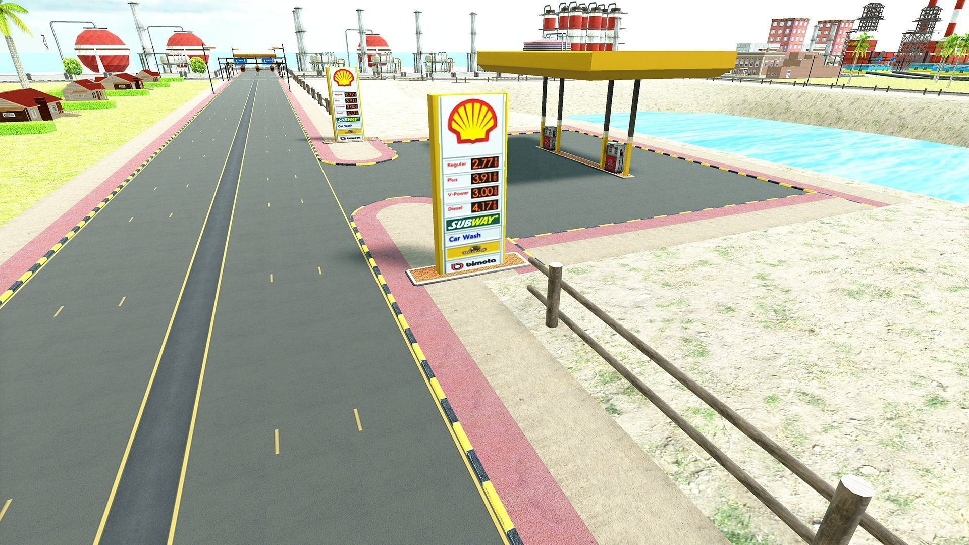 Open world City 3D model LOW POLY Game VR AR Low-poly 3D model_7