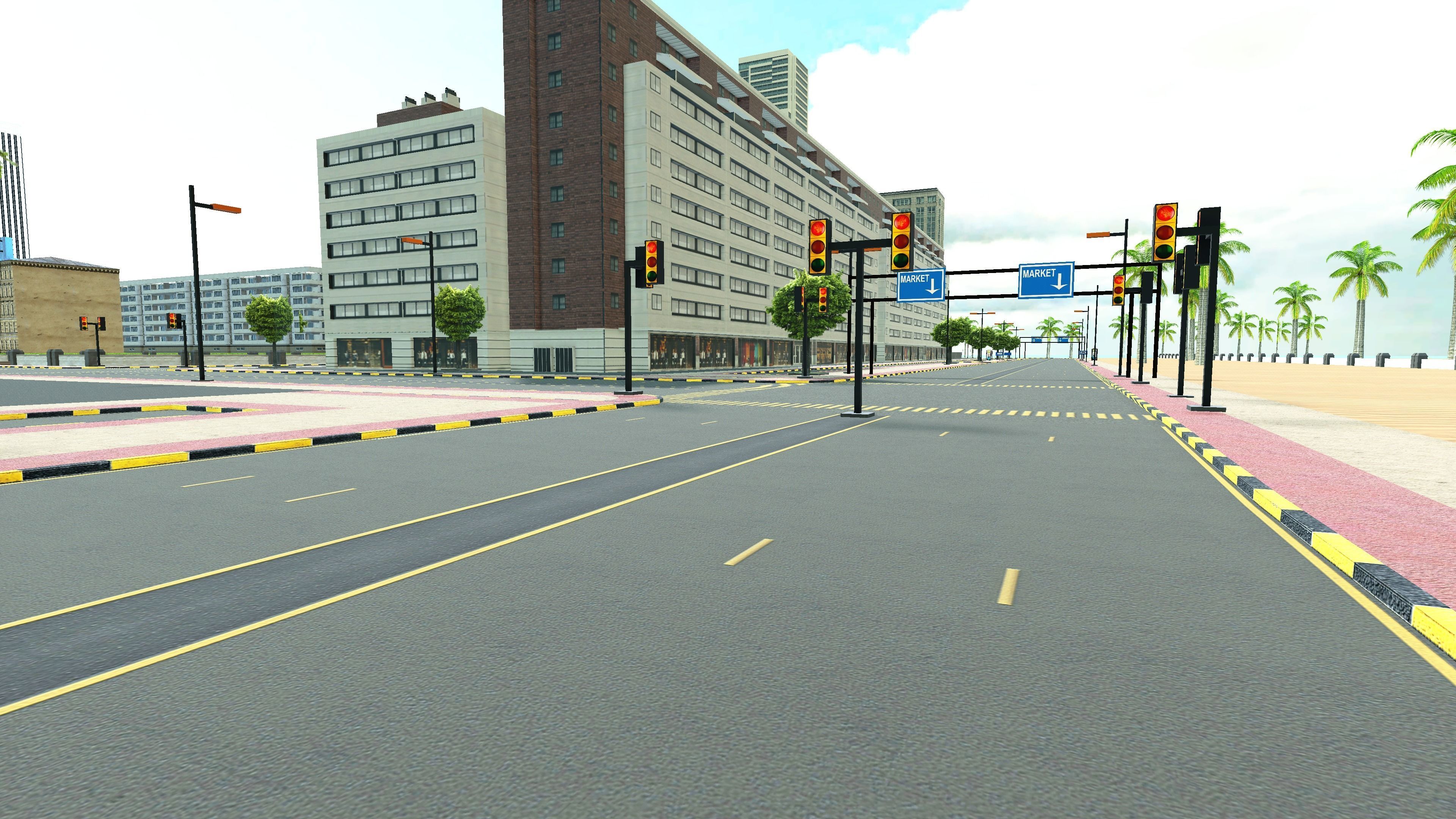 Open world City 3D model LOW POLY Game VR AR Low-poly 3D model_5
