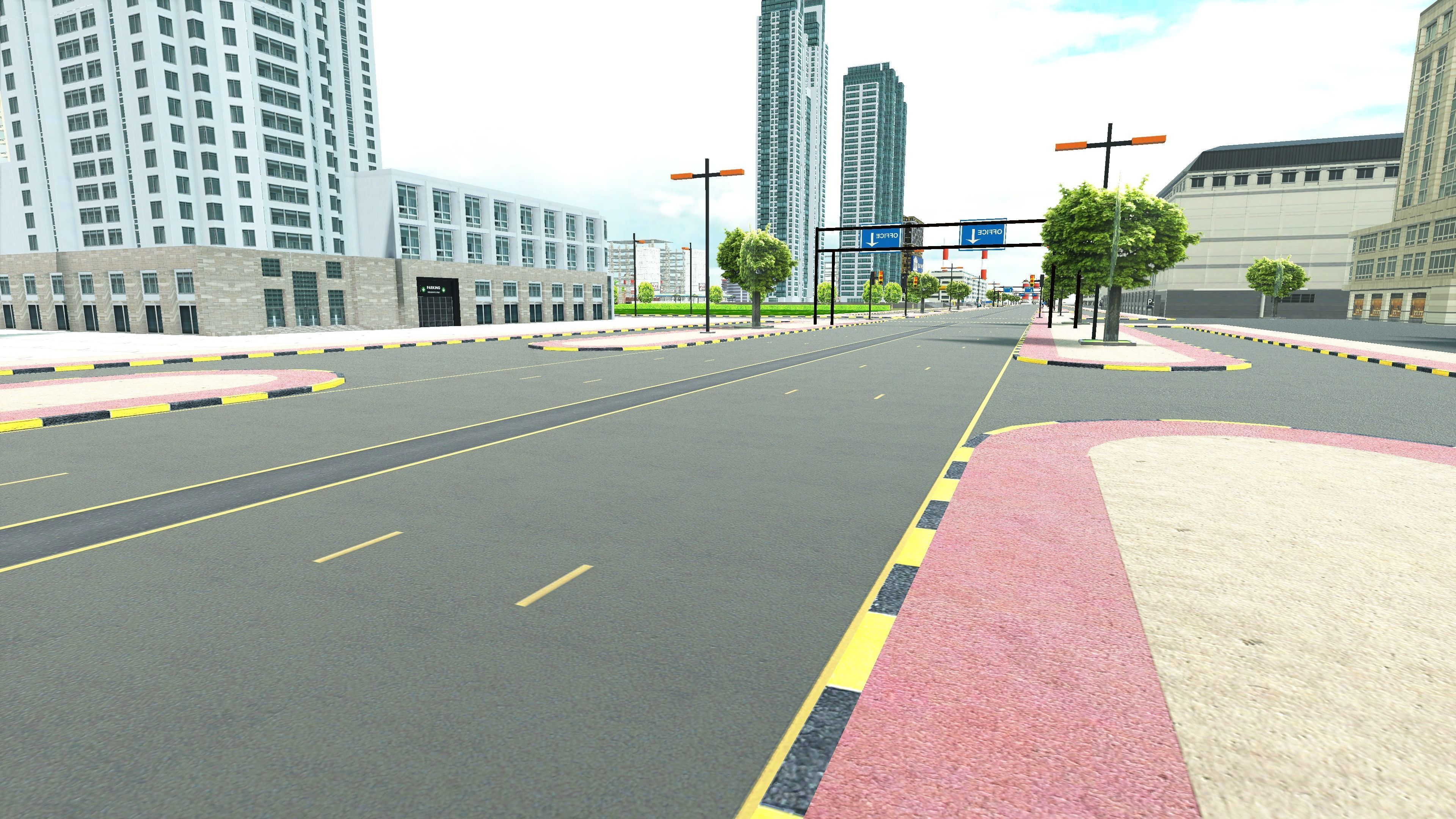 Open world City 3D model LOW POLY Game VR AR Low-poly 3D model_8