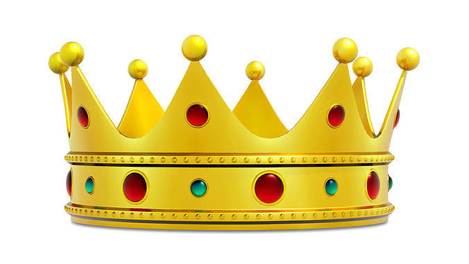 King Crown Low-poly 3D model