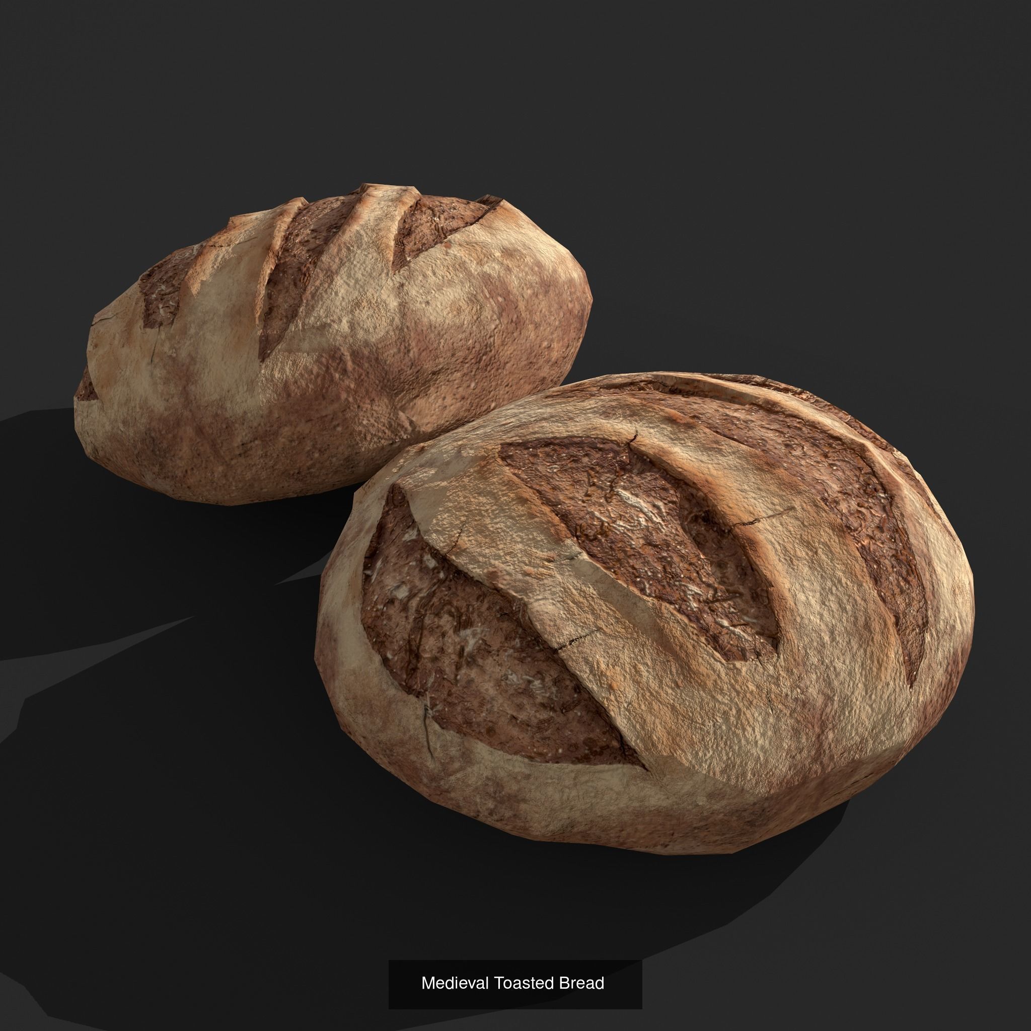 Medieval Style Breads Five Pack 3D Model Collection_17