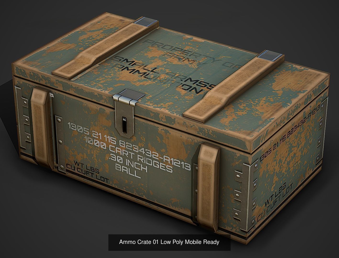 Ammo Crates Pack Low Poly Mobile Ready 3D Model Collection_1