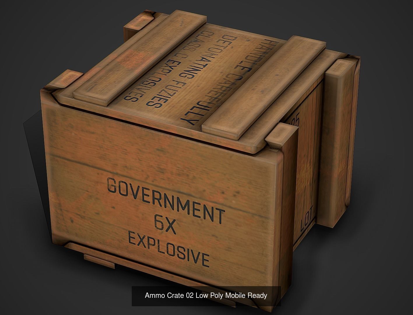 Ammo Crates Pack Low Poly Mobile Ready 3D Model Collection_2