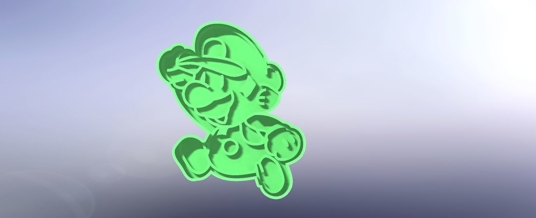 Mario cookie cutter-60 3D print model_0