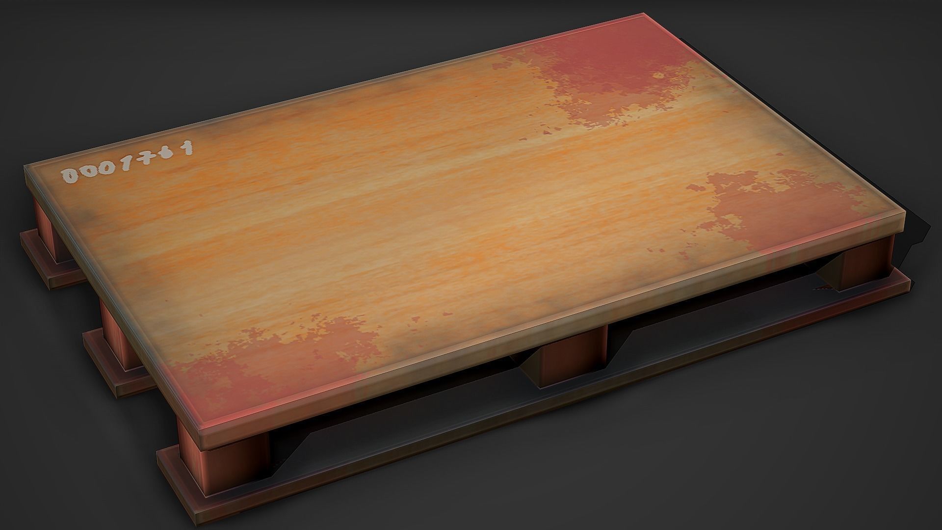 Old Pallet 01 Low Poly Mobile Ready Low-poly 3D model_1