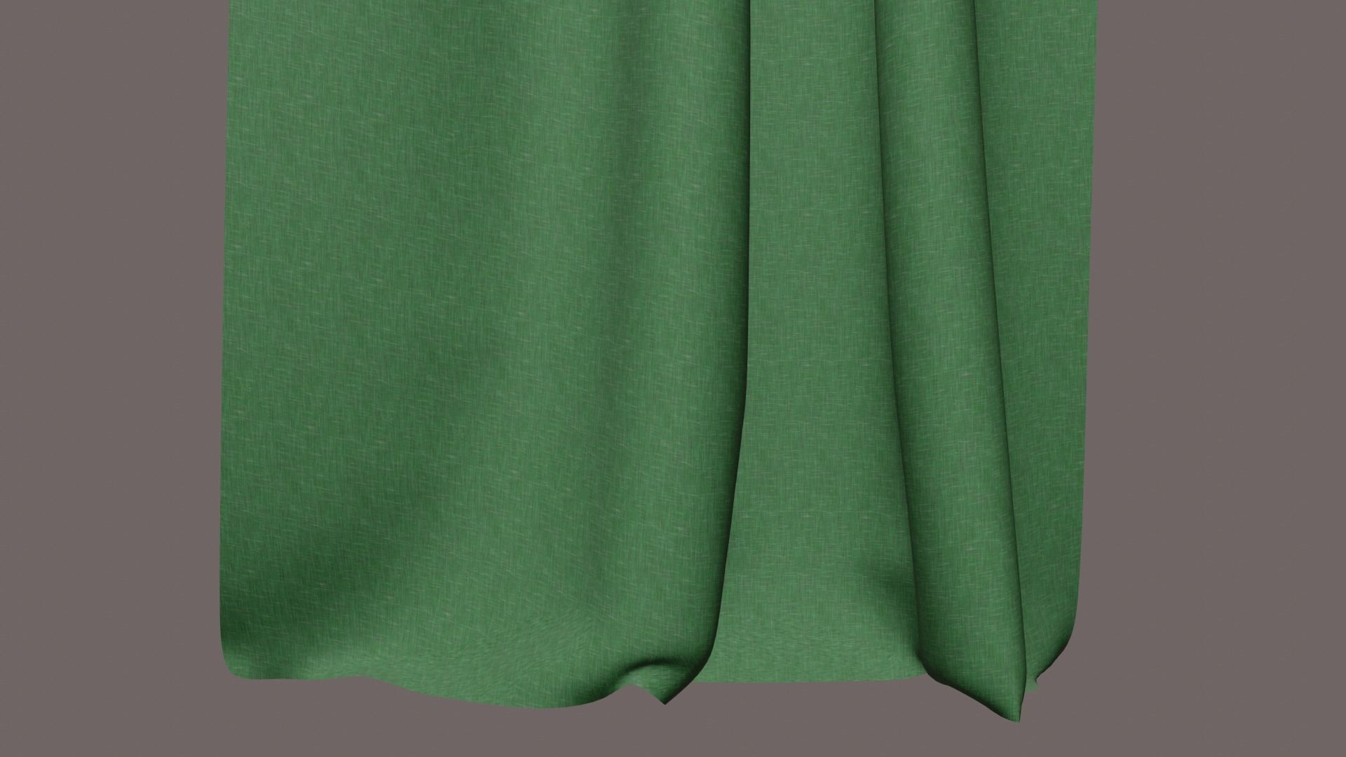 Curtains Green 3D model_5