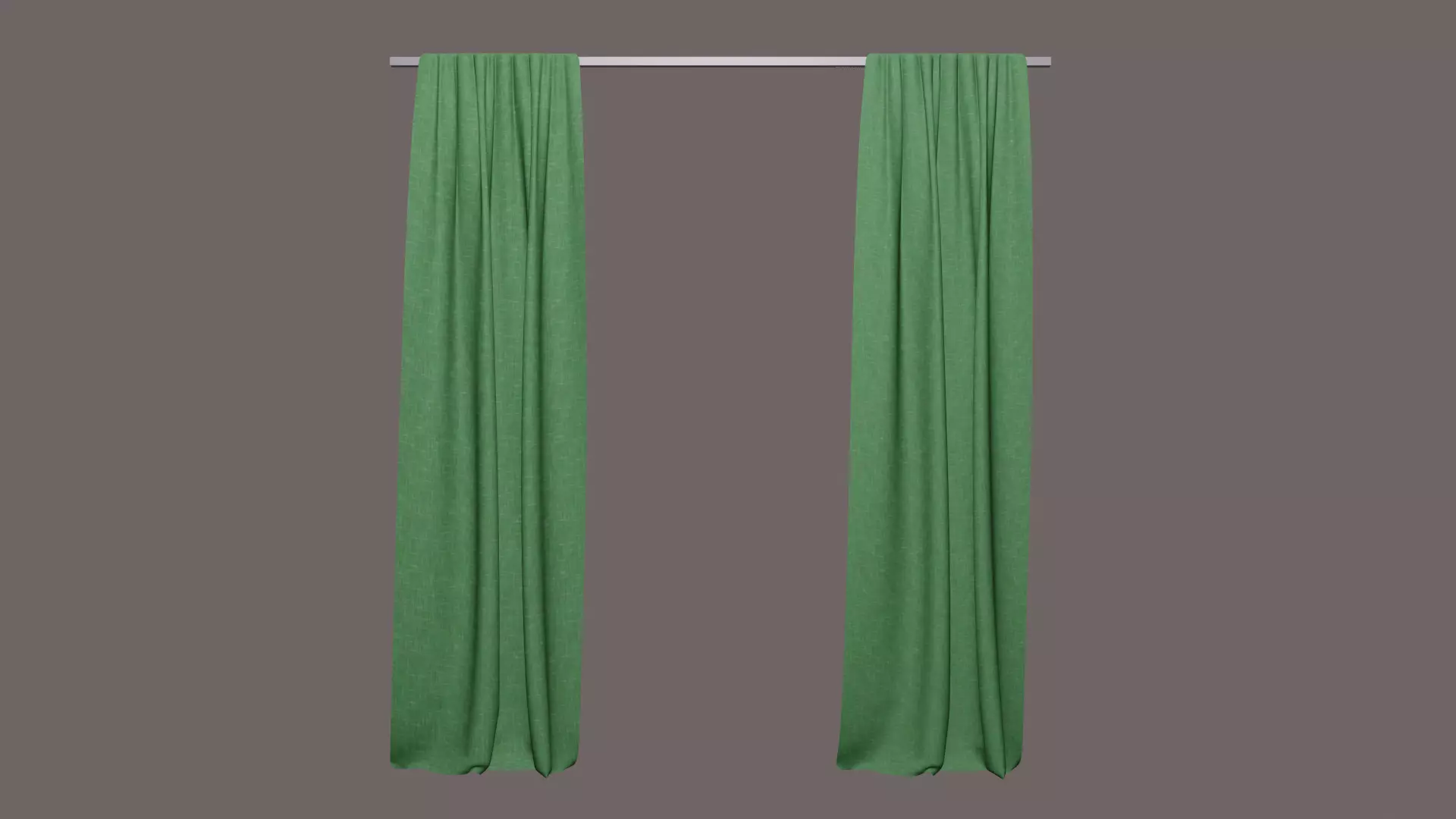 Curtains Green 3D model_0
