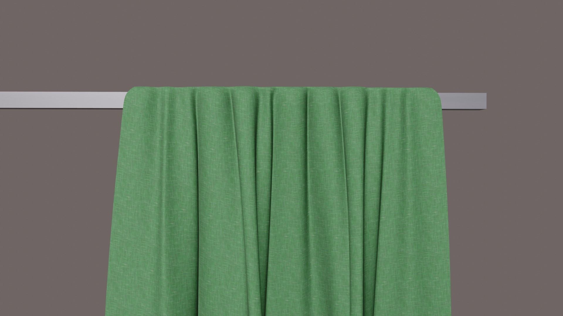 Curtains Green 3D model_6