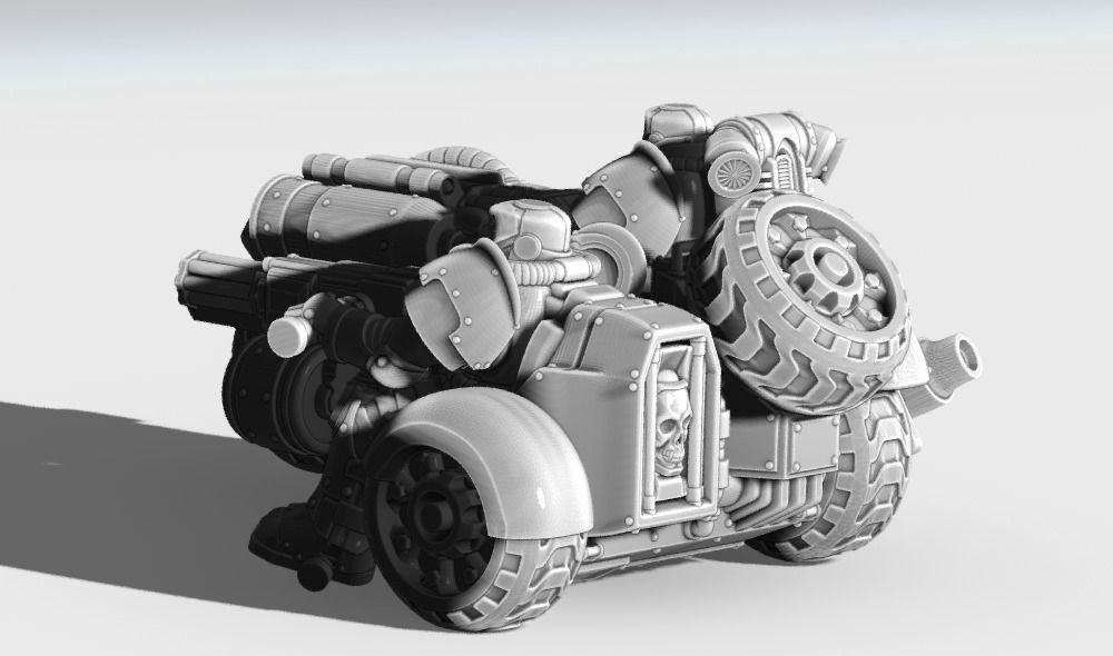 Warbike - Black Knights and Tempest Legion 3D print model_4
