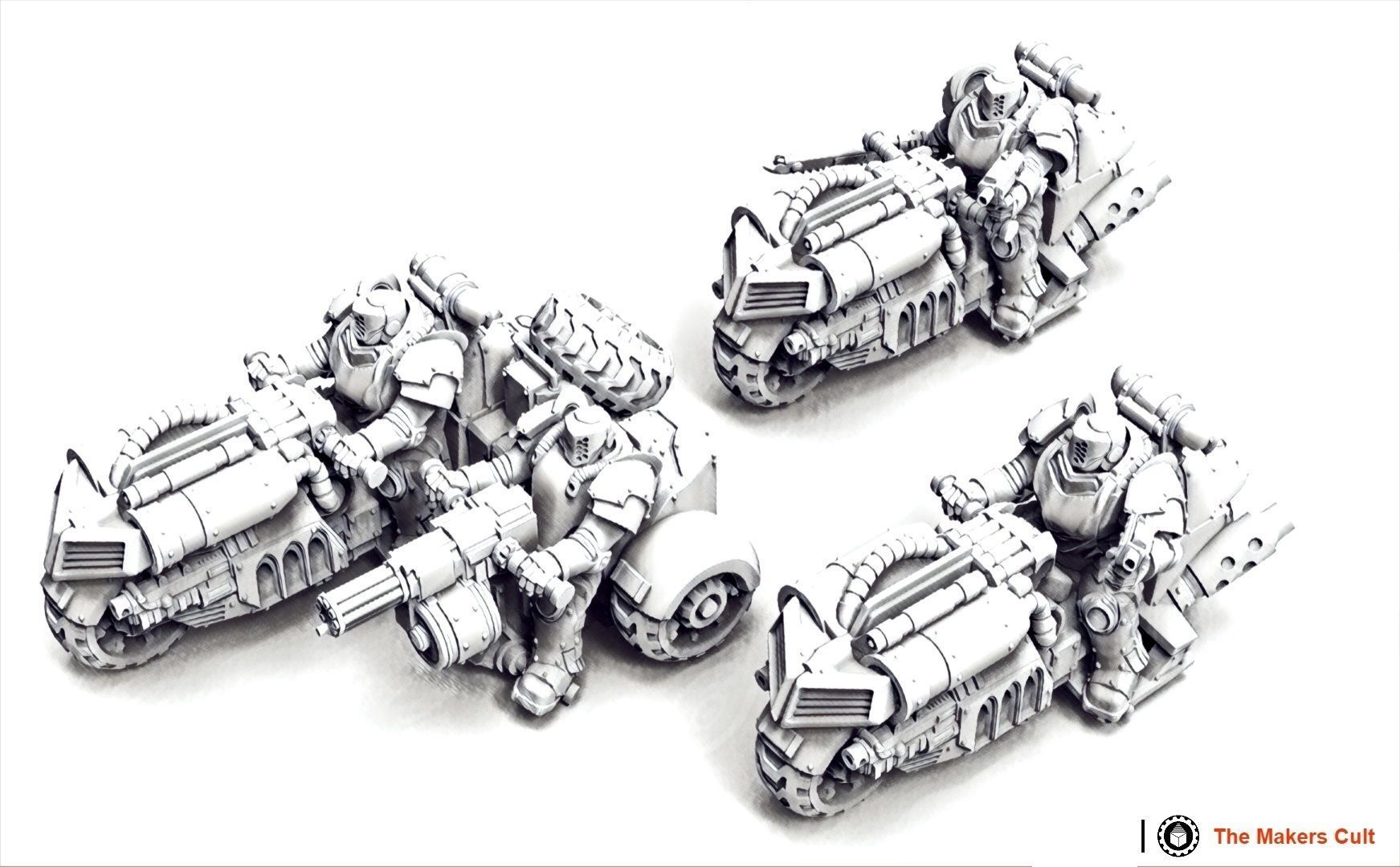 Warbike - Black Knights and Tempest Legion 3D print model_2