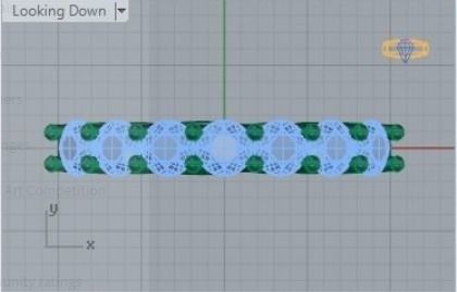 7 Stone Diamond Trellis Ring 247 3D print model_3