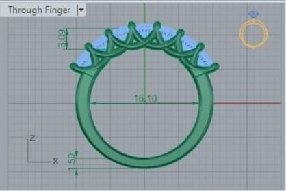 7 Stone Diamond Trellis Ring 247 3D print model_1
