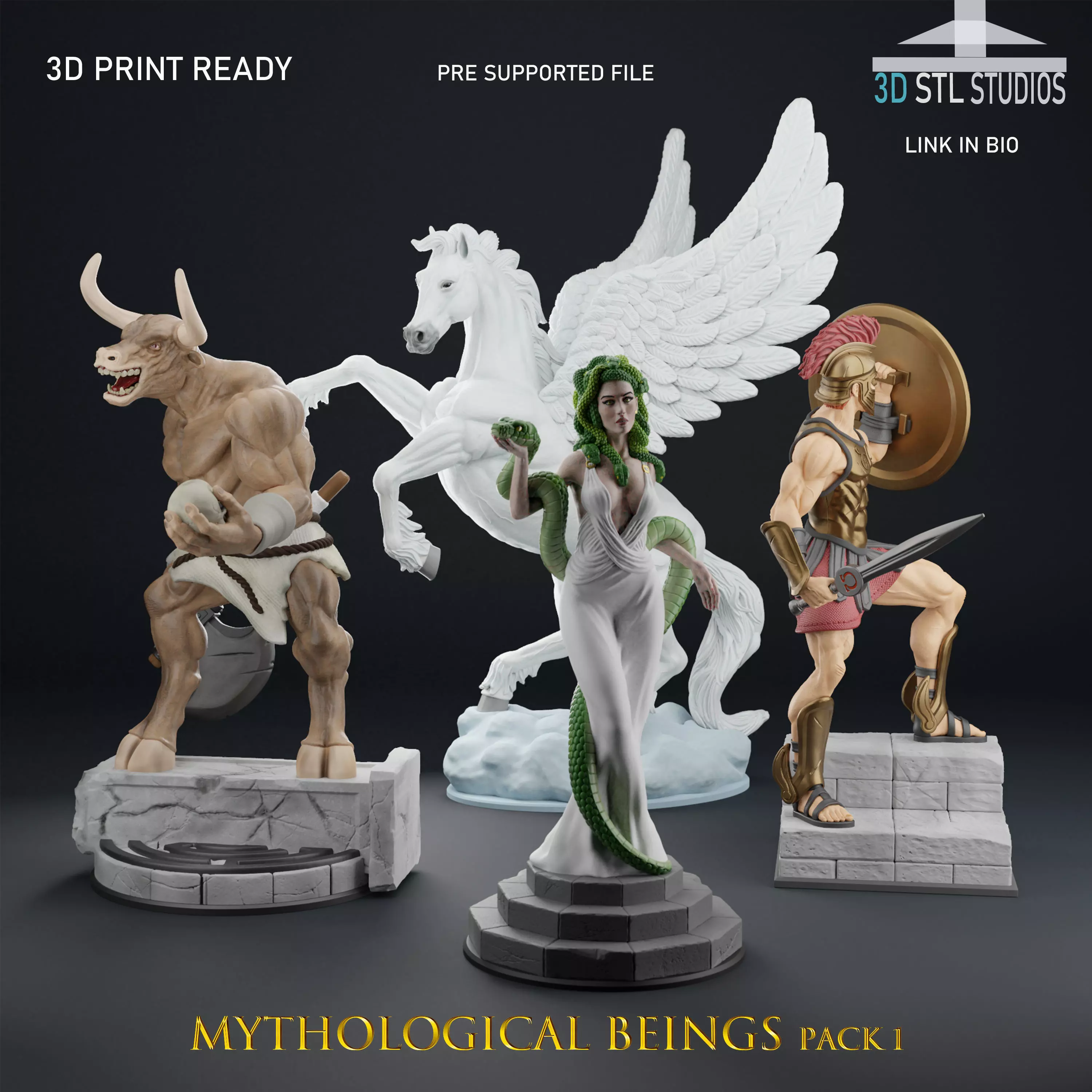 Mythological Beings Pack 1 3D print model_0
