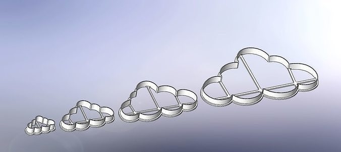 Beautiful clouds-set 40-80-120  3D print model