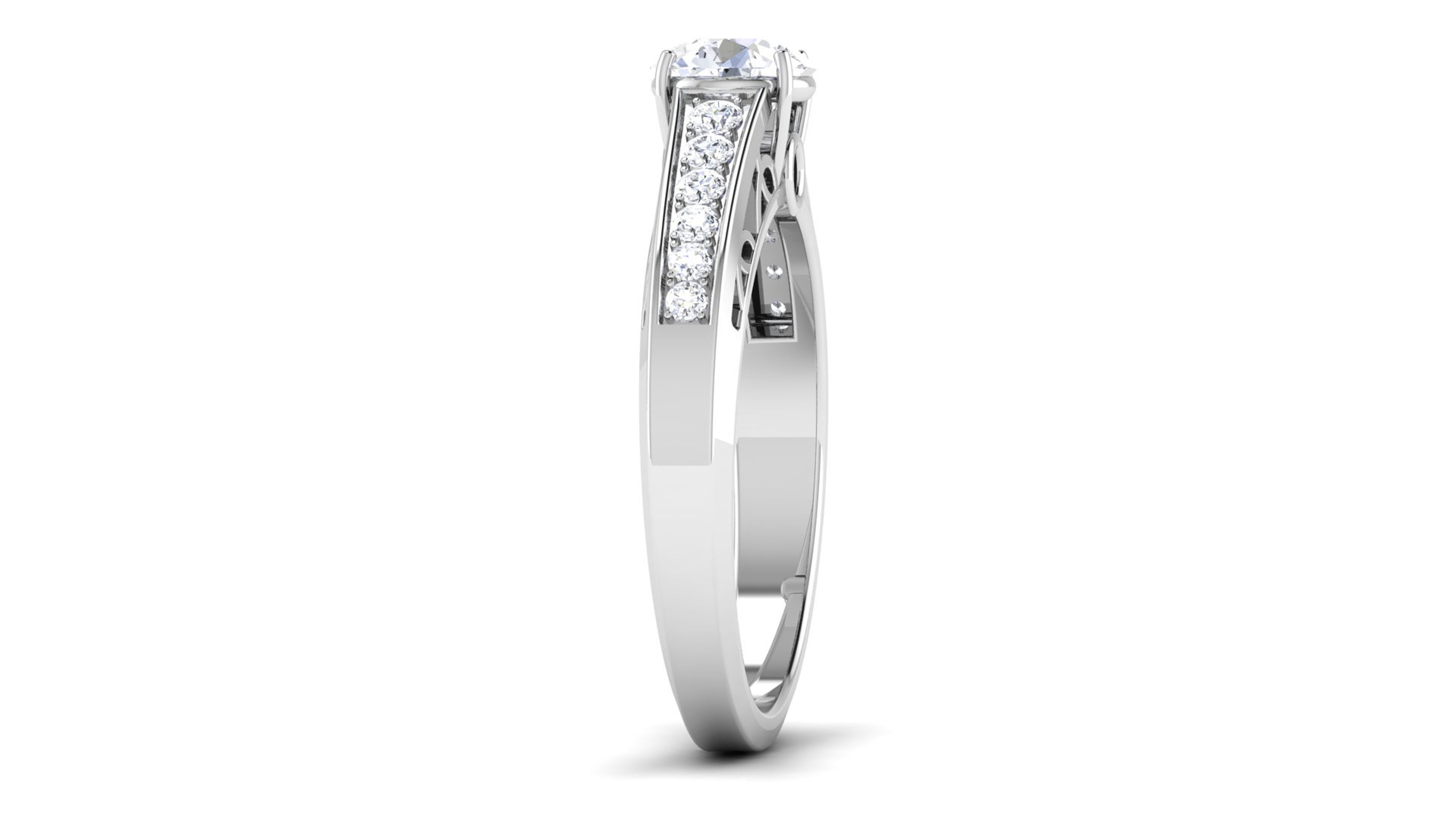 Engagment Diamond Ring 3D print model_6