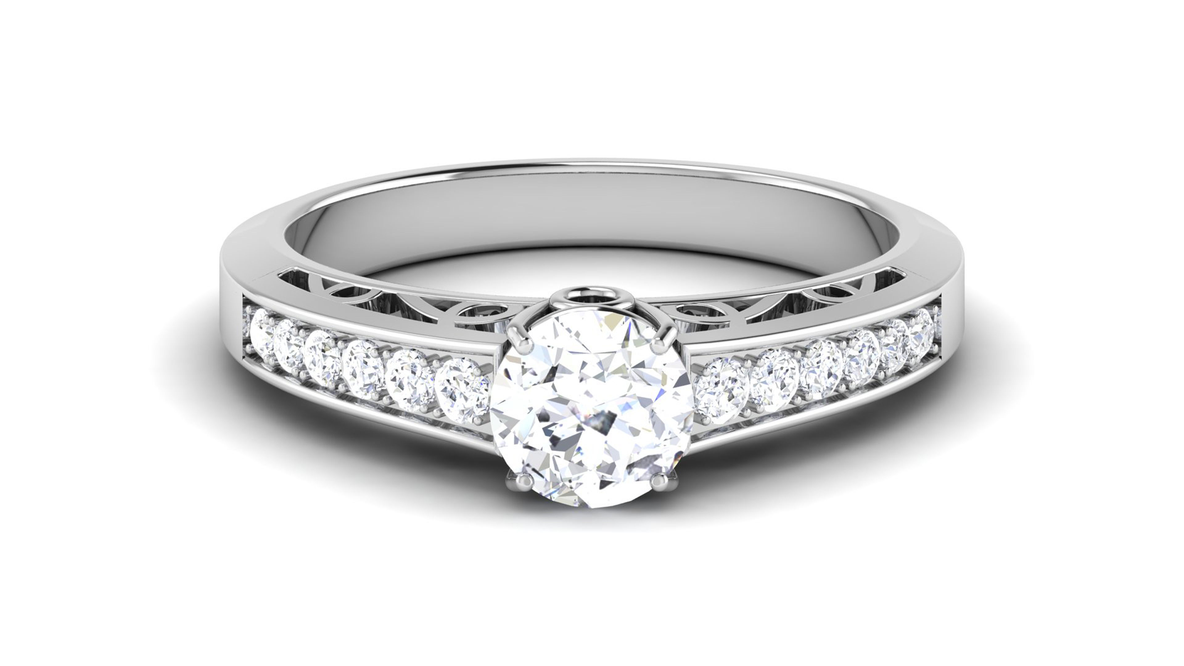 Engagment Diamond Ring 3D print model_7
