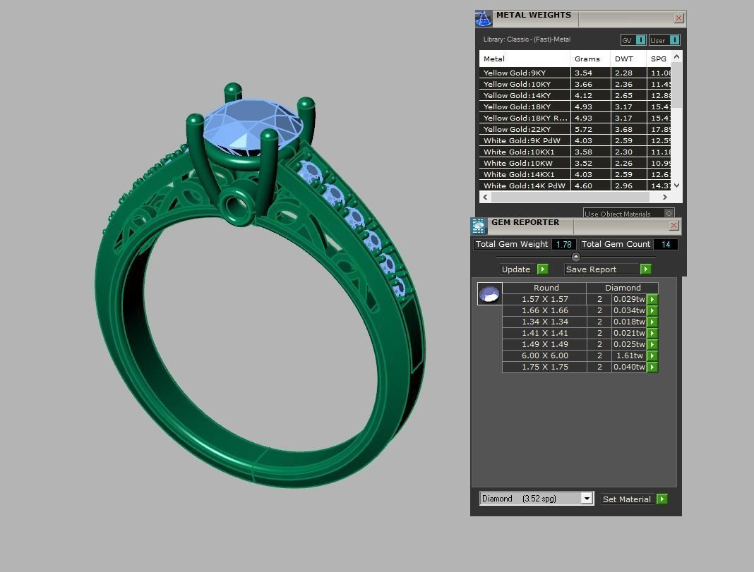 Engagment Diamond Ring 3D print model_11