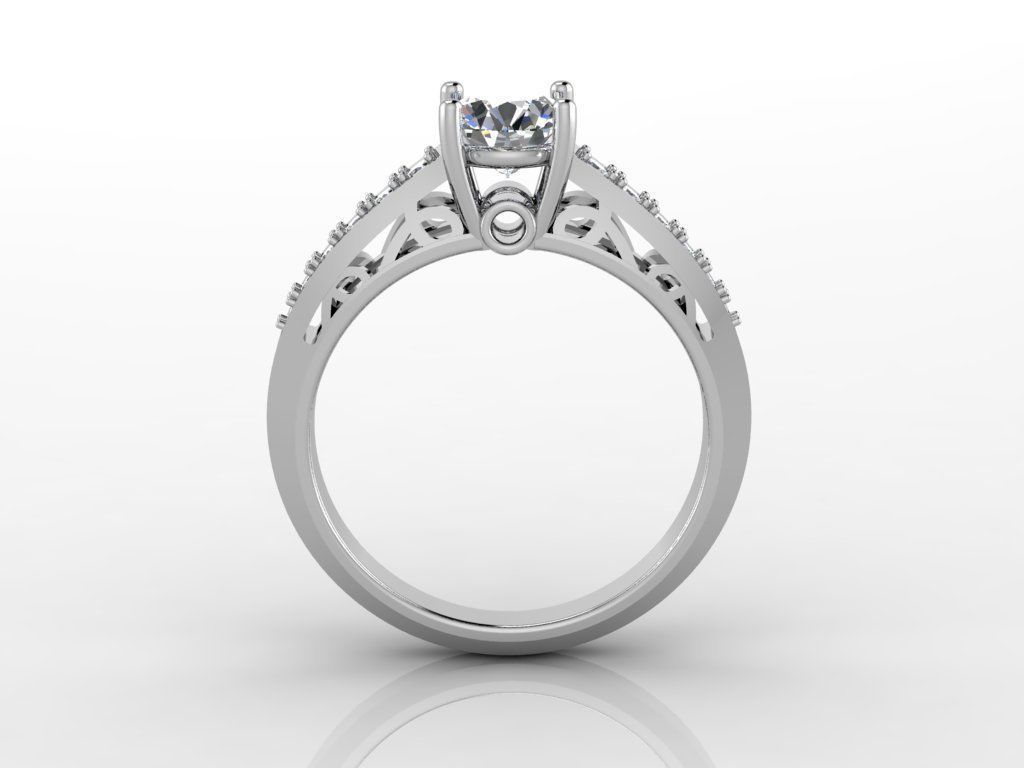 Engagment Diamond Ring 3D print model_14