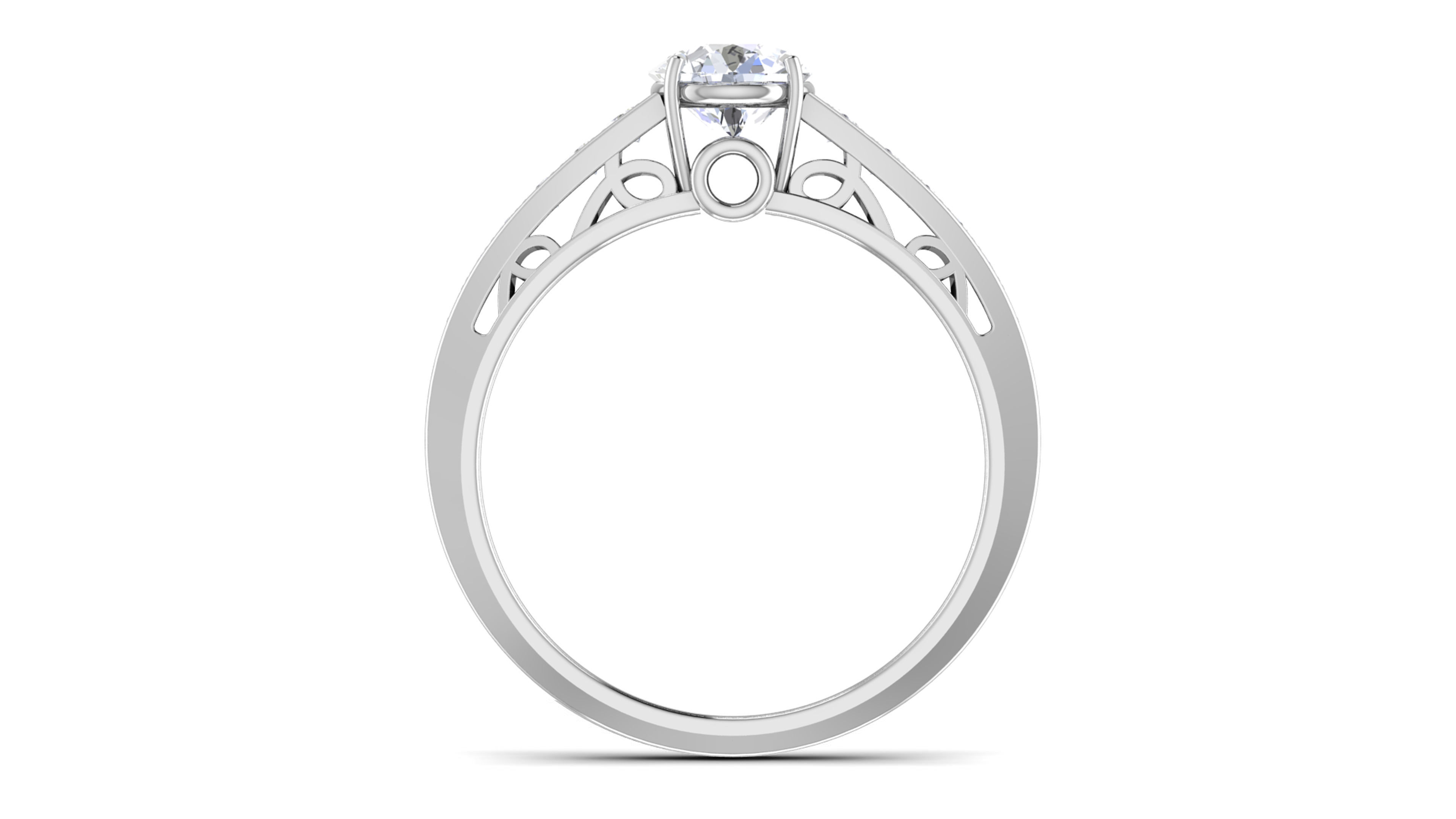 Engagment Diamond Ring 3D print model_4