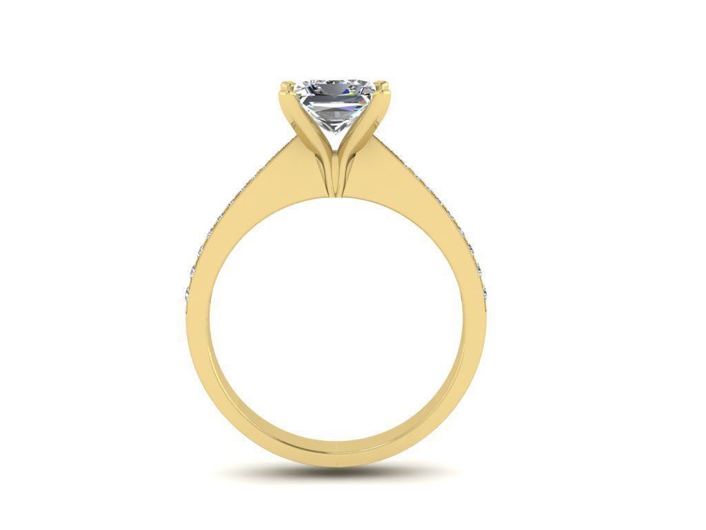 Diamond Jewelry Engagment Ring 3D print model_6