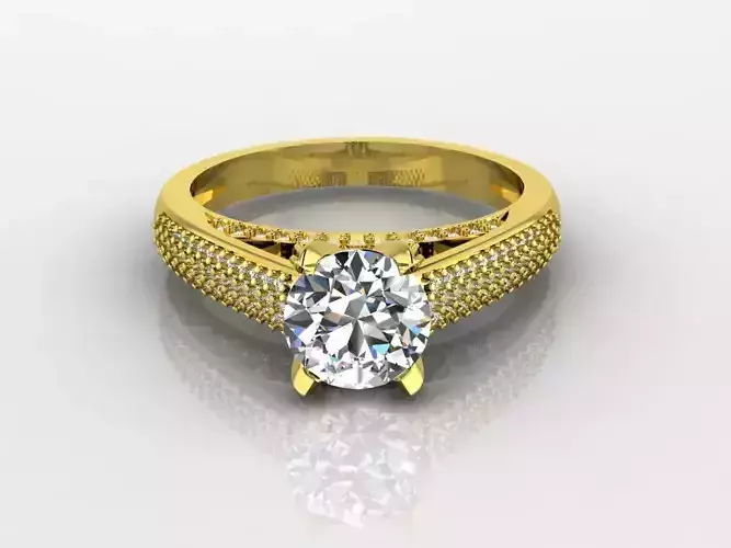Diamond Jewelry Engagment Ring  3D print model