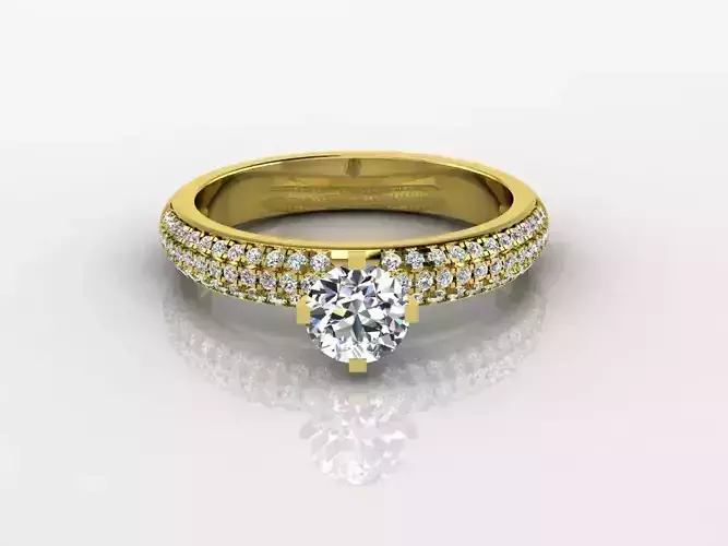 Diamond Jewelry Engagment Ring  3D print model