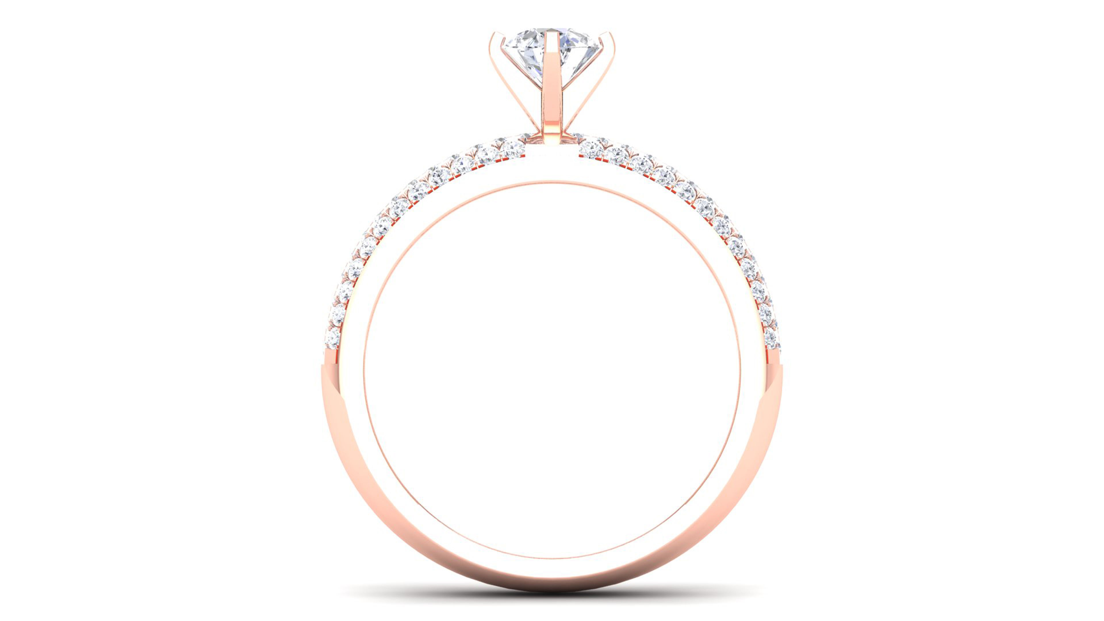 Diamond Jewelry Engagment Ring 3D print model_6