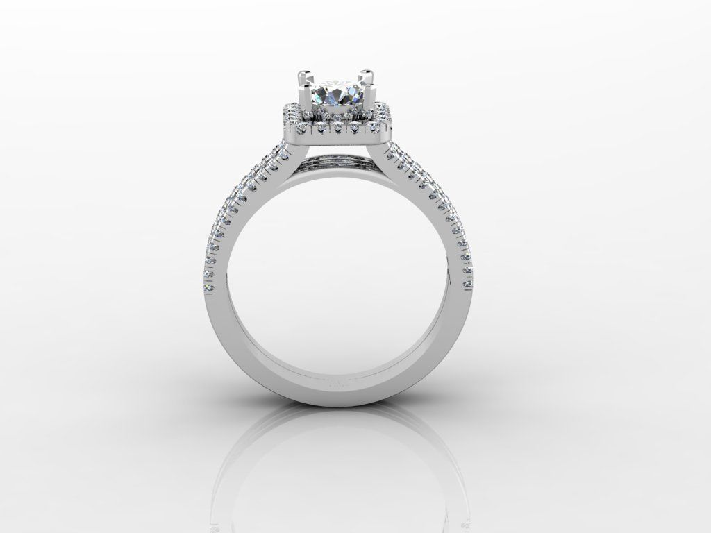 Diamond Jewelry Engagment Ring  3D print model_13