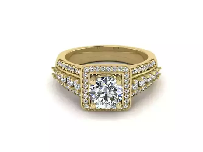 Diamond Jewelry Engagment Ring  3D print model