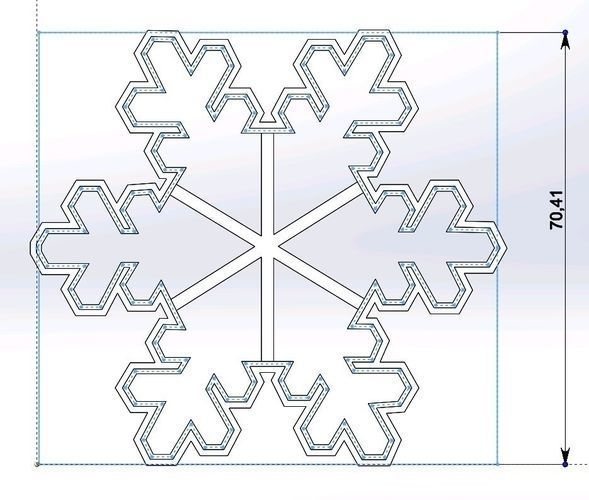 Cookie cutters - Snowflake - 3 PCS 3D print model_1