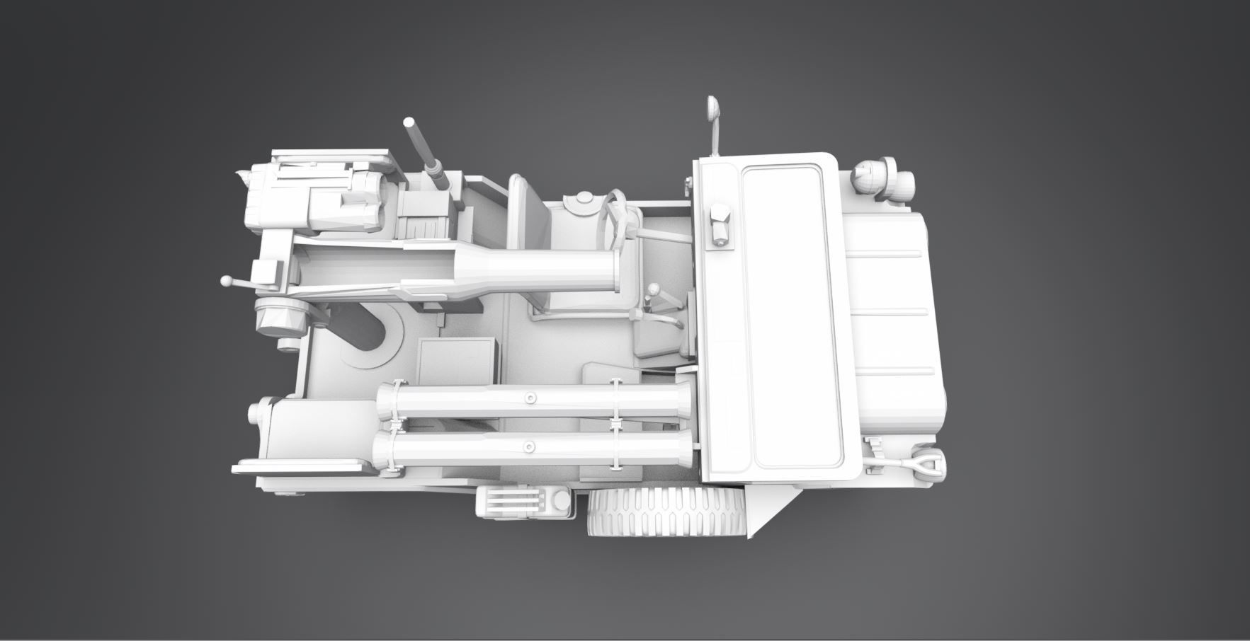 Jeep Willys Anti Tank 3D print model_3