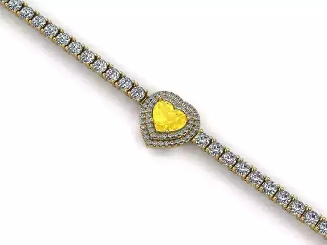 Heart Shape Halo Bracelet 249