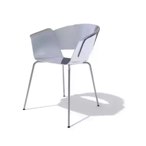 Modern Silver Chair 3D model