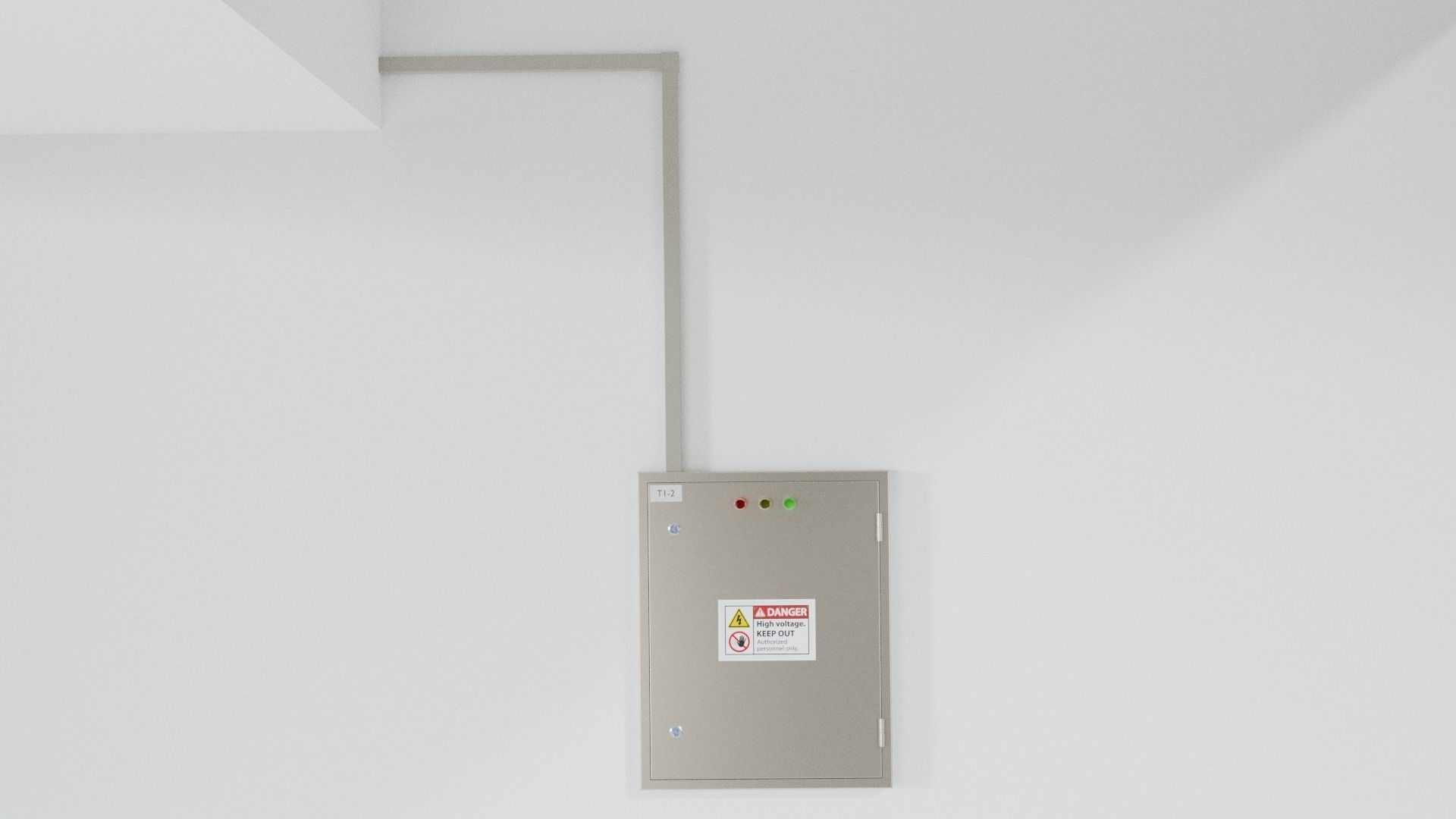 Electrical Control Box Low-poly 3D model_1