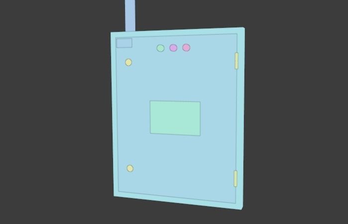 Electrical Control Box Low-poly 3D model_5