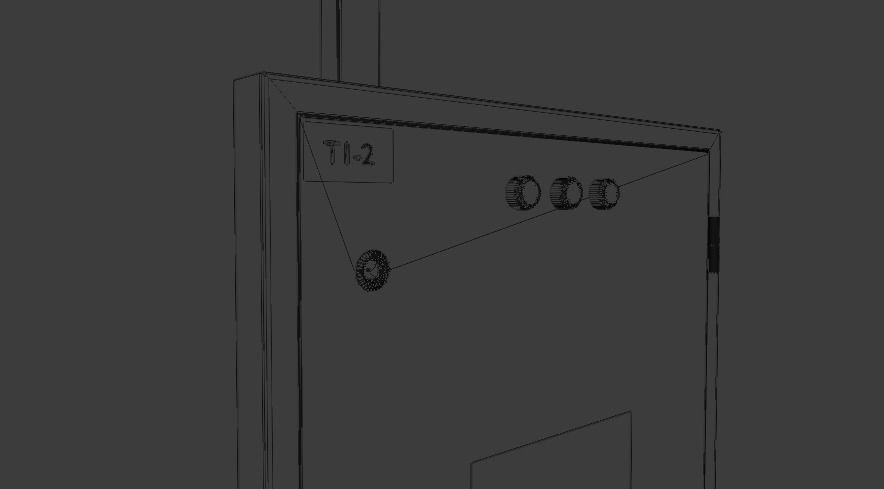 Electrical Control Box Low-poly 3D model_4