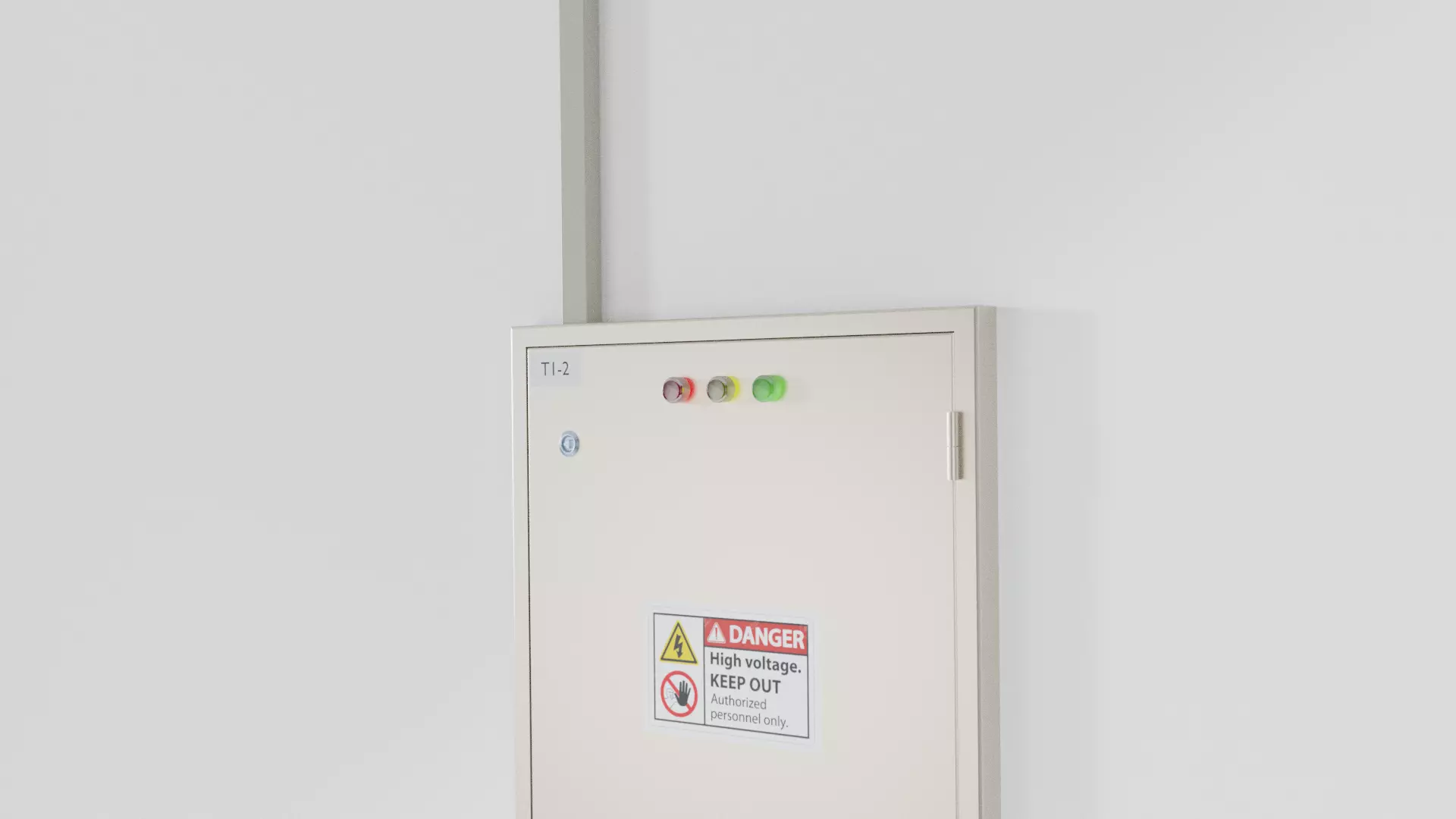 Electrical Control Box Low-poly 3D model_0