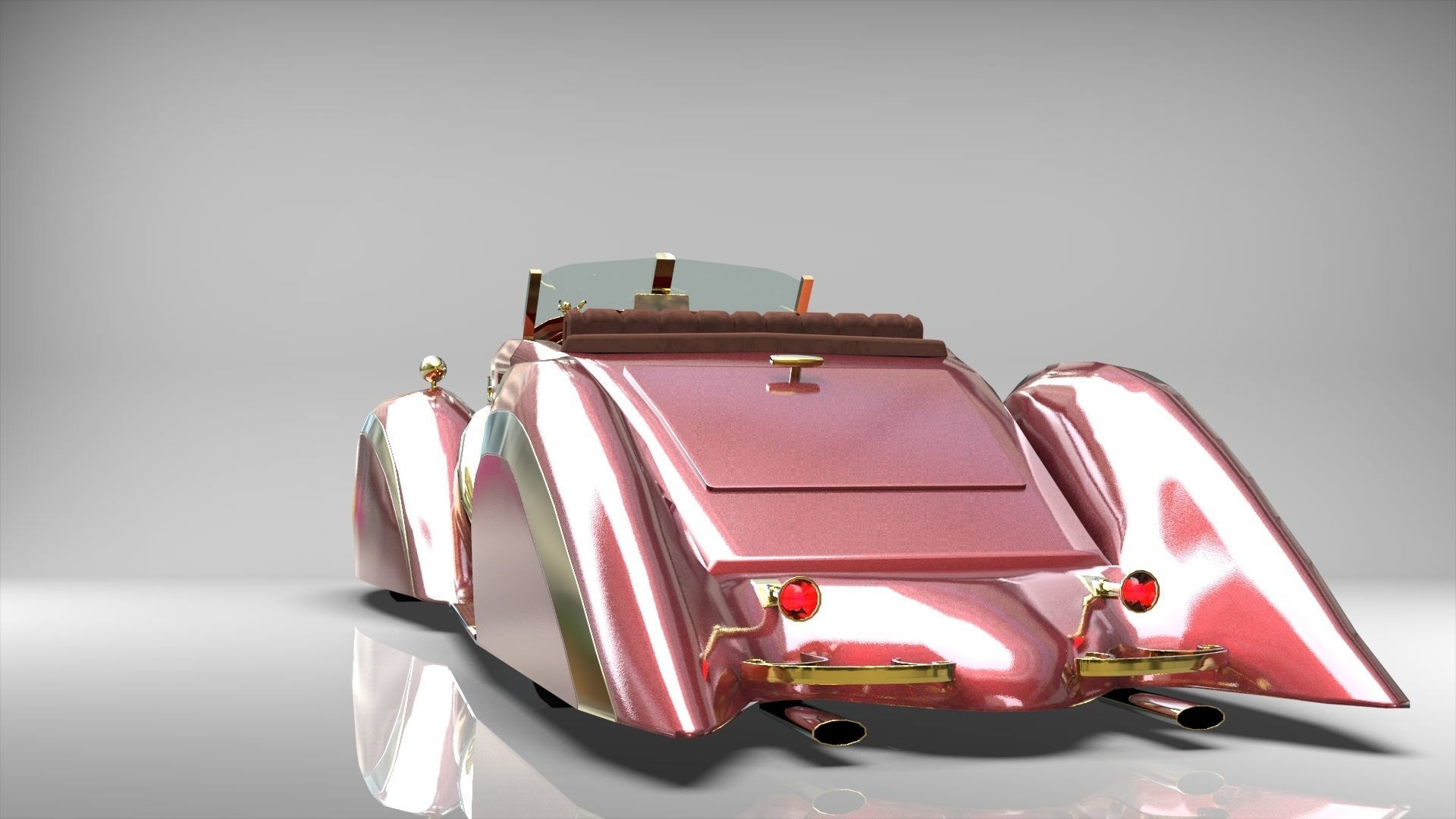 Cadillac V16 Speedster 1930 Concept lowpoly model Low-poly 3D model_10