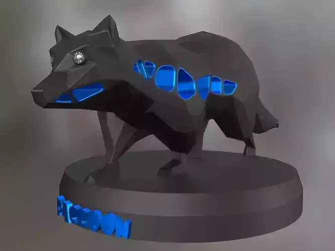 Voronoi Raccoon pose