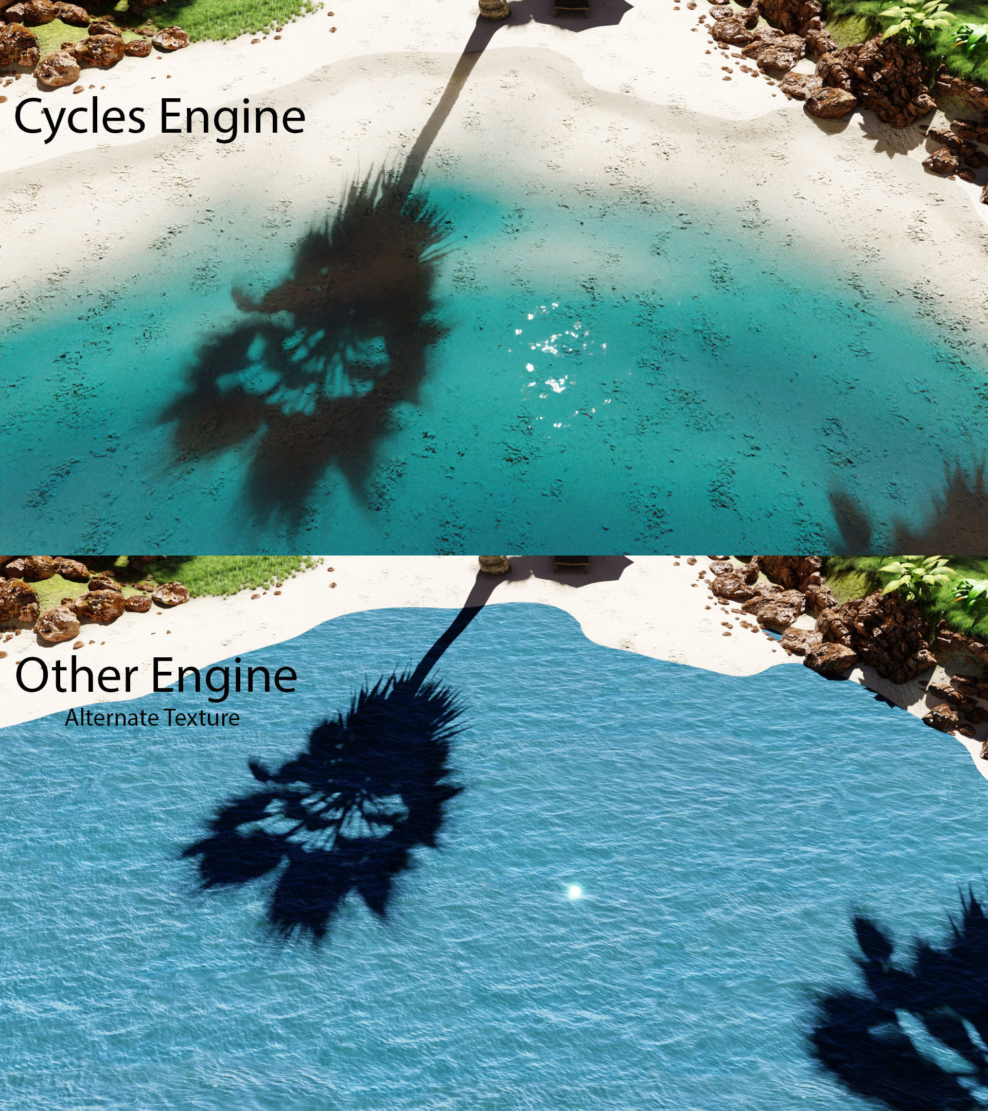 Tropical Beach Scene 3D model_7