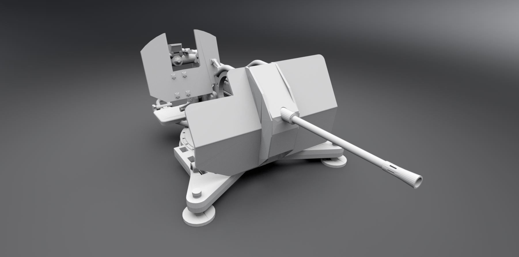 2cm Flak38 Scale model 3D print model_4
